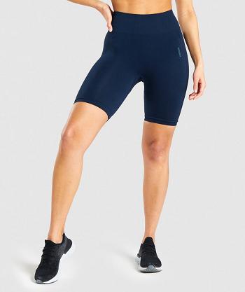 Pantalones Cortos Gymshark Flex Cycling Mujer Azul Marino | CO 2770HAP